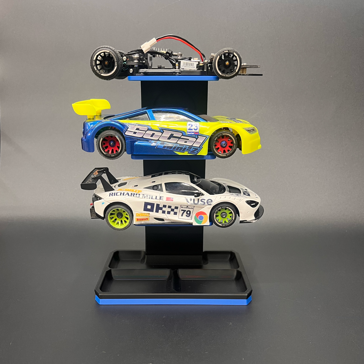 3-Tier Modular Pit Stand (Triple Car Frame)